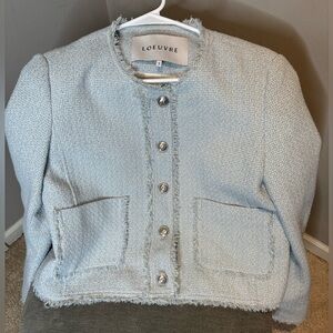Women's Light Blue Tweed Blazer